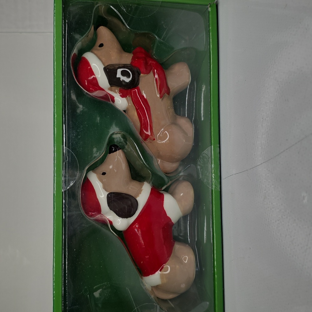 Holly & Moss Dachshund Salt and Pepper Shakers, New-in-Pack